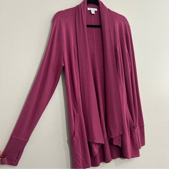 Athleta Womens Pranayama Duster Cardigan With Pockets & Thumb Holes Size Small - Picture 3 of 11